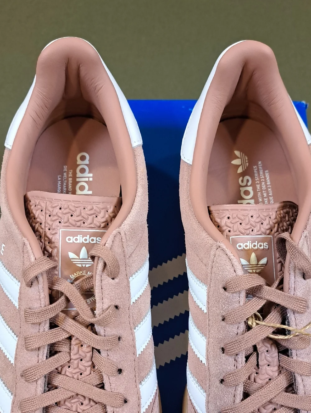 Adidas Gazell Indoor Sneaker - Color: Clay / White - Size: Women 9.5